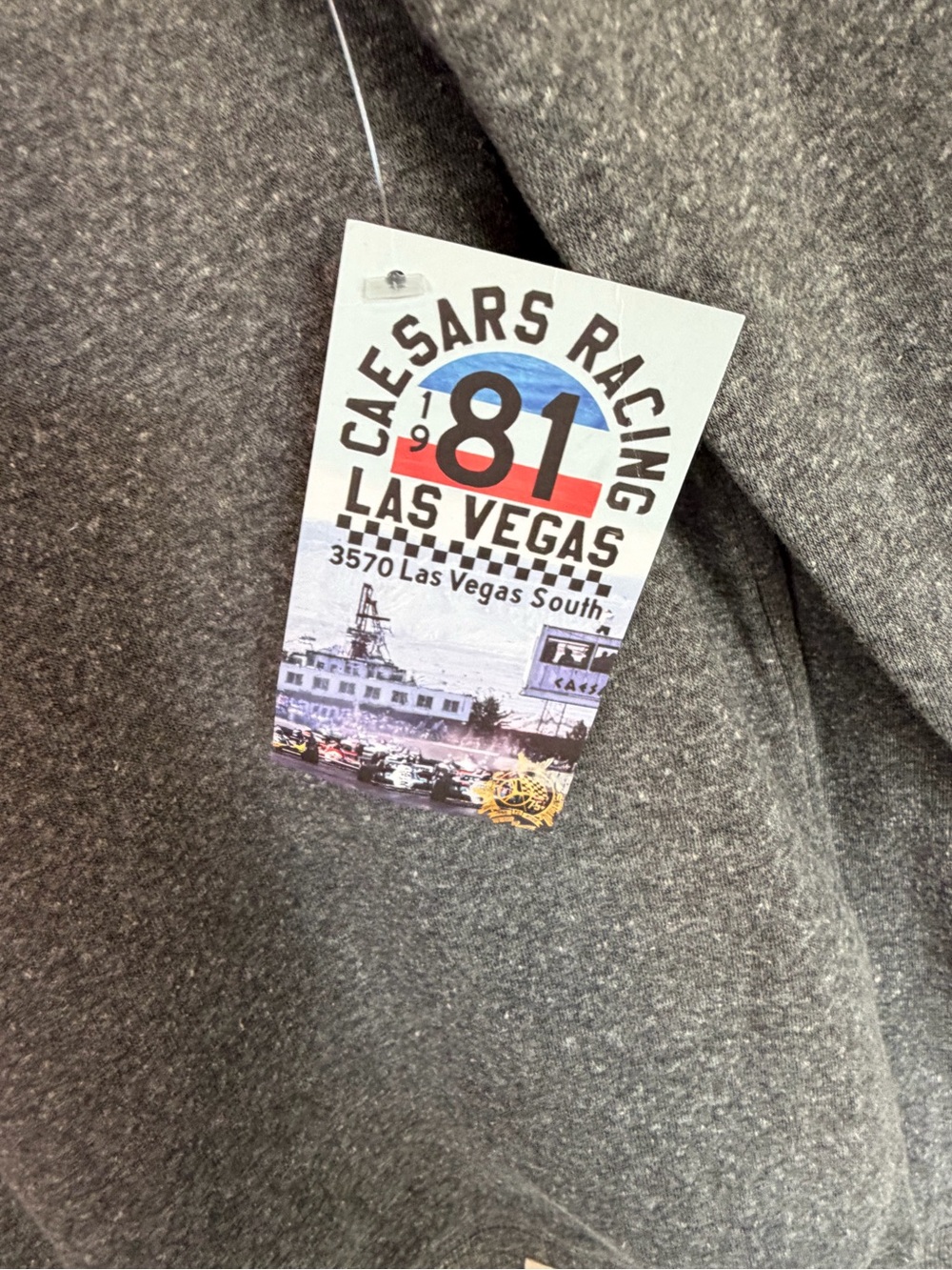 NWT Roots of Fight Caesars Racing 1981 Las Vegas Sweatshirt Grey L Vintage 80s - Picture 7 of 10